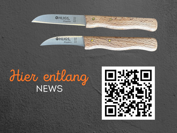 Küchenmesser / "Ohligs Zöppken" gebogen - Rostfrei
